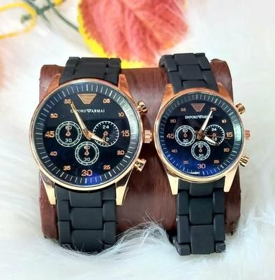 His and Hers Stainless Steel Chronograph Watches