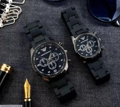 His and Hers Stainless Steel Chronograph Watches